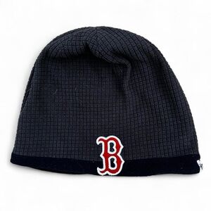 Boston Red Sox grey, navy blue and red beanie warm winter hat